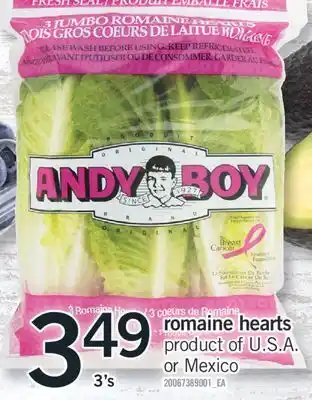 Fortinos ROMAINE HEARTS, 3's offer