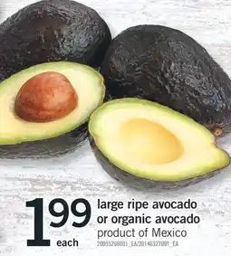 Fortinos LARGE RIPE AVOCADO OR ORGANIC AVOCADO offer