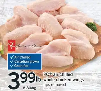 Fortinos PC AIR CHILLED WHOLE CHICKEN WINGS offer