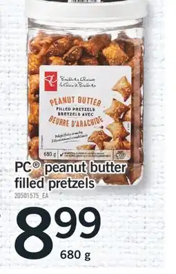 Fortinos PC PEANUT BUTTER FILLED PRETZELS, 680 G offer