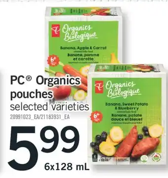 Fortinos PC ORGANICS POUCHES, 6x128 mL offer