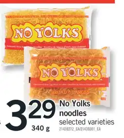 Fortinos NO YOLKS NOODLES, 340 G offer