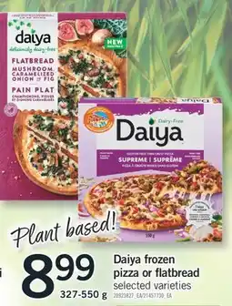 Fortinos DAIYA FROZEN PIZZA OR FLATBREAD, 327-550 G offer