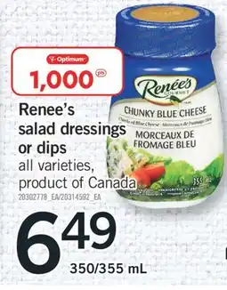 Fortinos RENEE'S SALAD DRESSINGS OR DIPS, 350/355 ML offer