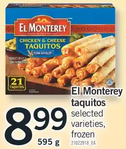 Fortinos EL MONTEREY TAQUITOS, 595 g offer