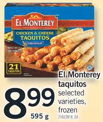 Fortinos EL MONTEREY TAQUITOS, 595 g offer