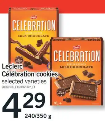 Fortinos LECLERC CÉLÉBRATION COOKIES, 240/350 g offer