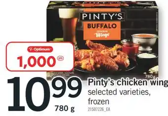 Fortinos PINTY'S CHICKEN WINGS offer