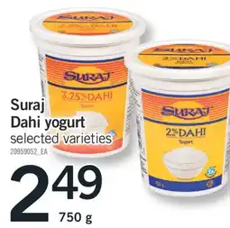 Fortinos SURAJ DAHI YOGURT, 750 G offer