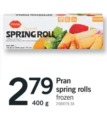 Fortinos PRAN SPRING ROLLS, 400 g offer