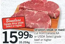 Fortinos STRIPLOIN STEAK OR ROAST offer