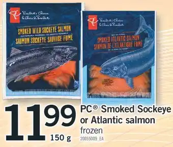 Fortinos PC SMOKED SOCKEYE OR ATLANTIC SALMON, 150G offer