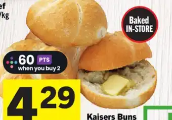 Foodland Kaisers Buns offer