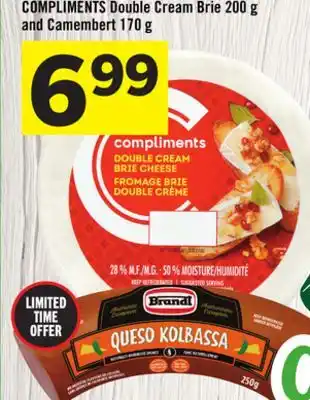 Foodland COMPLIMENTS Double Cream Brie offer