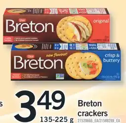 Fortinos BRETON CRACKERS, 135-225 G offer