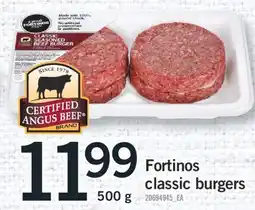 Fortinos FORTINOS CLASSIC BURGERS, 500G offer