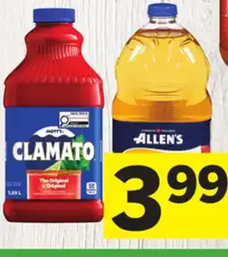 Foodland MOTT'S Clamato Garden Cocktail or ALLEN'S Apple Juice offer