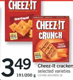 Fortinos CHEEZ-IT CRACKERS, 191/200 g offer