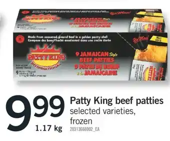 Fortinos PATTY KING BEEF PATTIES, 1.17 kg offer