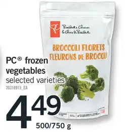 Fortinos PC FROZEN VEGETABLES, 500/750 G offer