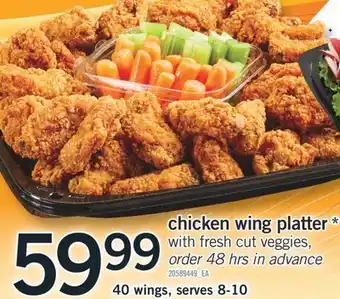 Fortinos CHICKEN WING PLATTER*, 40 WINGS offer