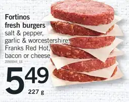 Fortinos FORTINOS FRESH BURGERS, 227 G offer