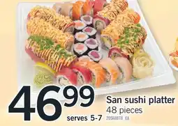 Fortinos SAN SUSHI PLATTER, 48 PIECES offer