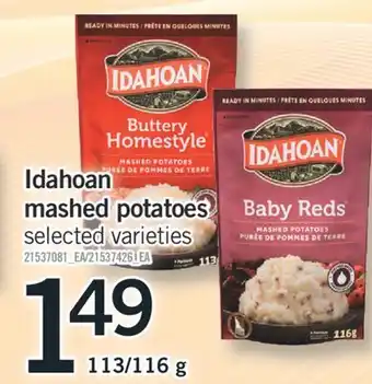 Fortinos IDAHOAN MASHED POTATOES, 113/116 g offer