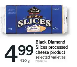 Fortinos BLACK DIAMOND SLICES PROCESSED CHEESE PRODUCT, 410 G offer