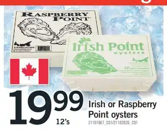 Fortinos IRISH OR RASPBERRY POINT OYSTERS, 12'S offer