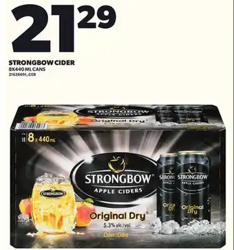 Loblaws STRONGBOW CIDER, 8X440ML CANS offer