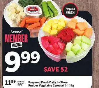 Foodland Prepared Fresh Daily In-Store Fruit or Vegetable Carousel offer