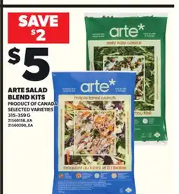 Loblaws ARTE SALAD BLEND KITS, 315-359 G offer