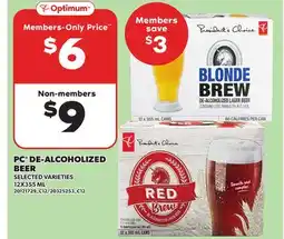 Loblaws PC DE-ALCOHOLIZED BEER 12X355ML offer