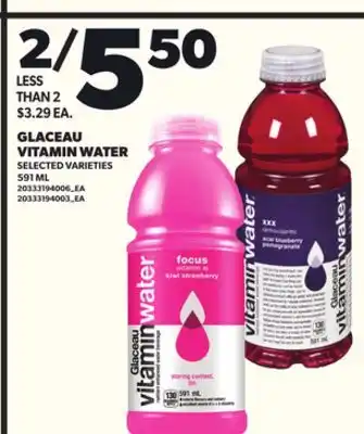 Loblaws GLACEAU VITAMIN WATER 591ML offer