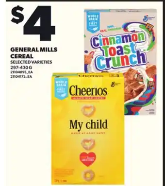 Loblaws GENERAL MILLS CEREAL 297-430G offer