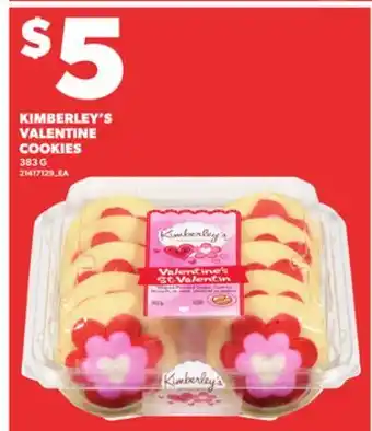 Loblaws KIMBERLEY'S VALENTINE COOKIES 383G offer