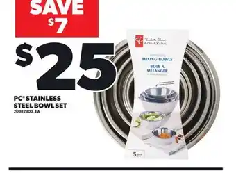 Loblaws PC PCPC STAINLESS STAINLESS STEEL BOWL SET offer