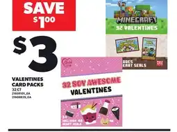 Loblaws VALENTINES CARD PACKS, 32CT offer