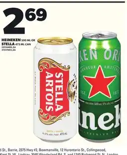 Loblaws HEINEKEN 500ML OR STELLA 473ML CAN offer