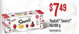 Loblaws YOPLAIT SOURCE , 16X100G offer