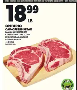 Loblaws ONTARIO CAP-OFF RIB STEAK offer