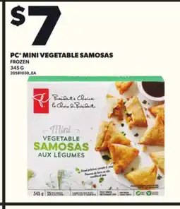 Loblaws PC MINI VEGETABLE SAMOSAS, 345 G offer