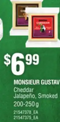 Loblaws MONSIEUR GUSTAV CHEDDAR JALAPEÑO, SMOKED 200-250 G offer