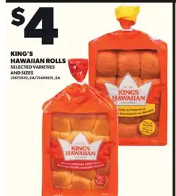 Loblaws KING'S HAWAIIAN ROLLS offer