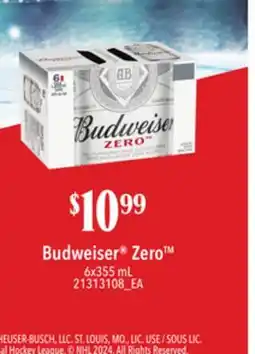 Loblaws BUDWEISER ZERO , 6X355ML offer