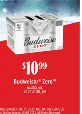 Loblaws BUDWEISER ZERO , 6X355ML offer