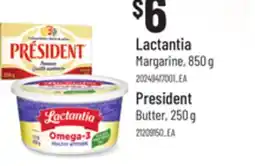 Loblaws LACTANTIA MARGARINE, 850G OR PRESIDENT BUTTER, 250G offer