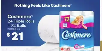 Loblaws CASHMERE 24 TRIPLE ROLLS = 72ROLLS offer