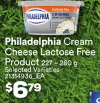 Loblaws PHILADELPHIA CREAM CHEESE LACTOSE FREE PRODUCT, 227 – 280 G offer